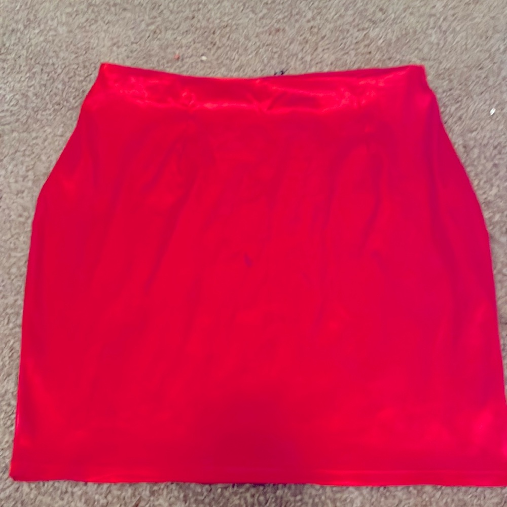Silk red pencil skirt size 2X